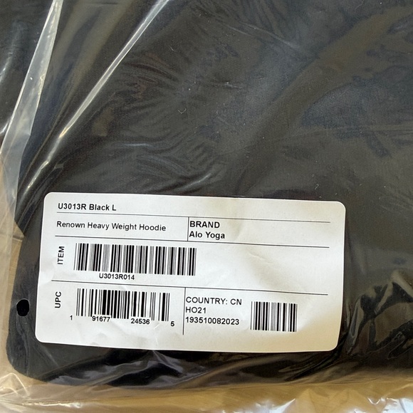 ALO Yoga Renown Heavy Weight Hoodie in Black size large NWT - Picture 4 of 5